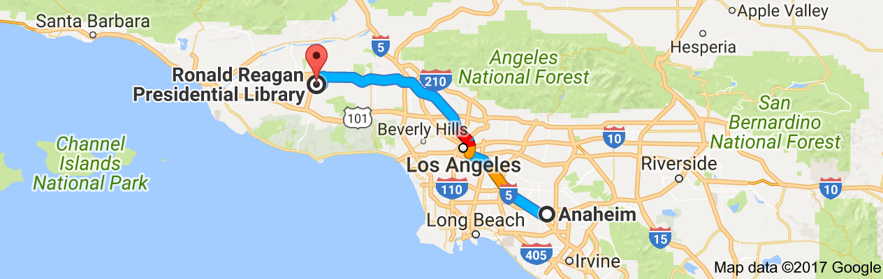 ronald reagan presidential library directions